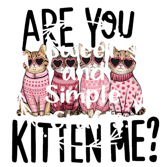Are you kitten me DTF Transfer