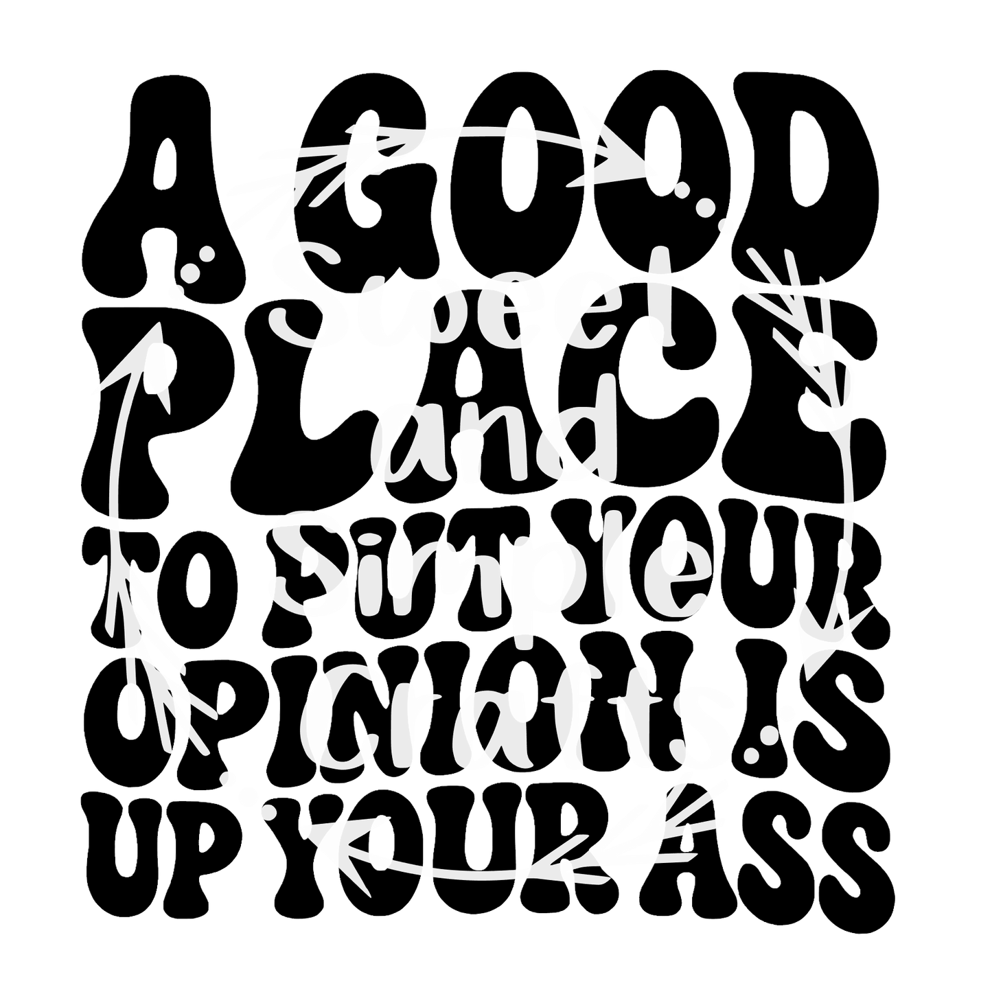 A good place to put your opinion Adult Language T-shirt