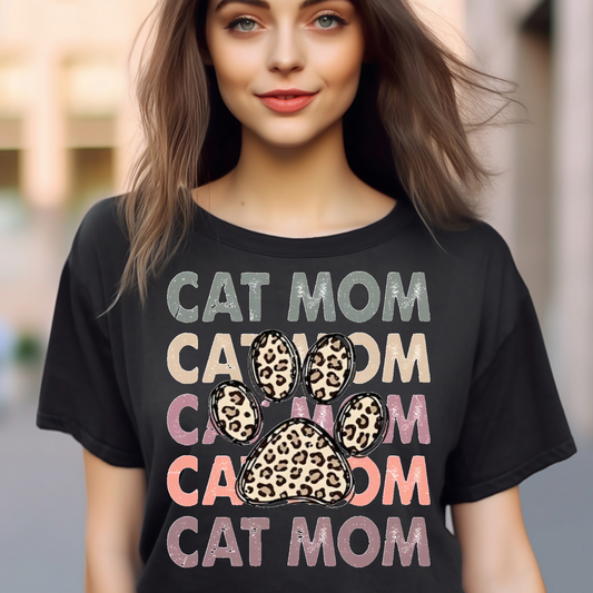 Cat mom T-shirt