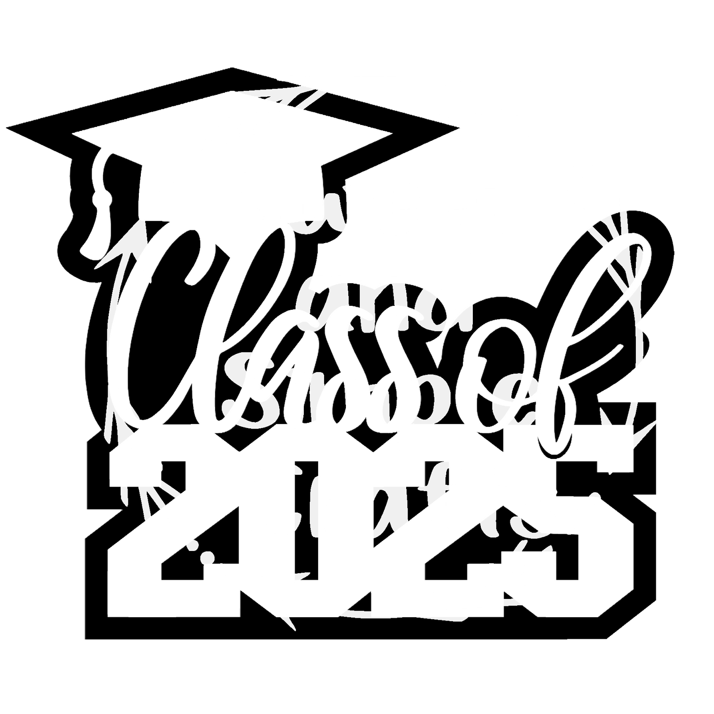 Class of 2025 outline Graduation T-shirt