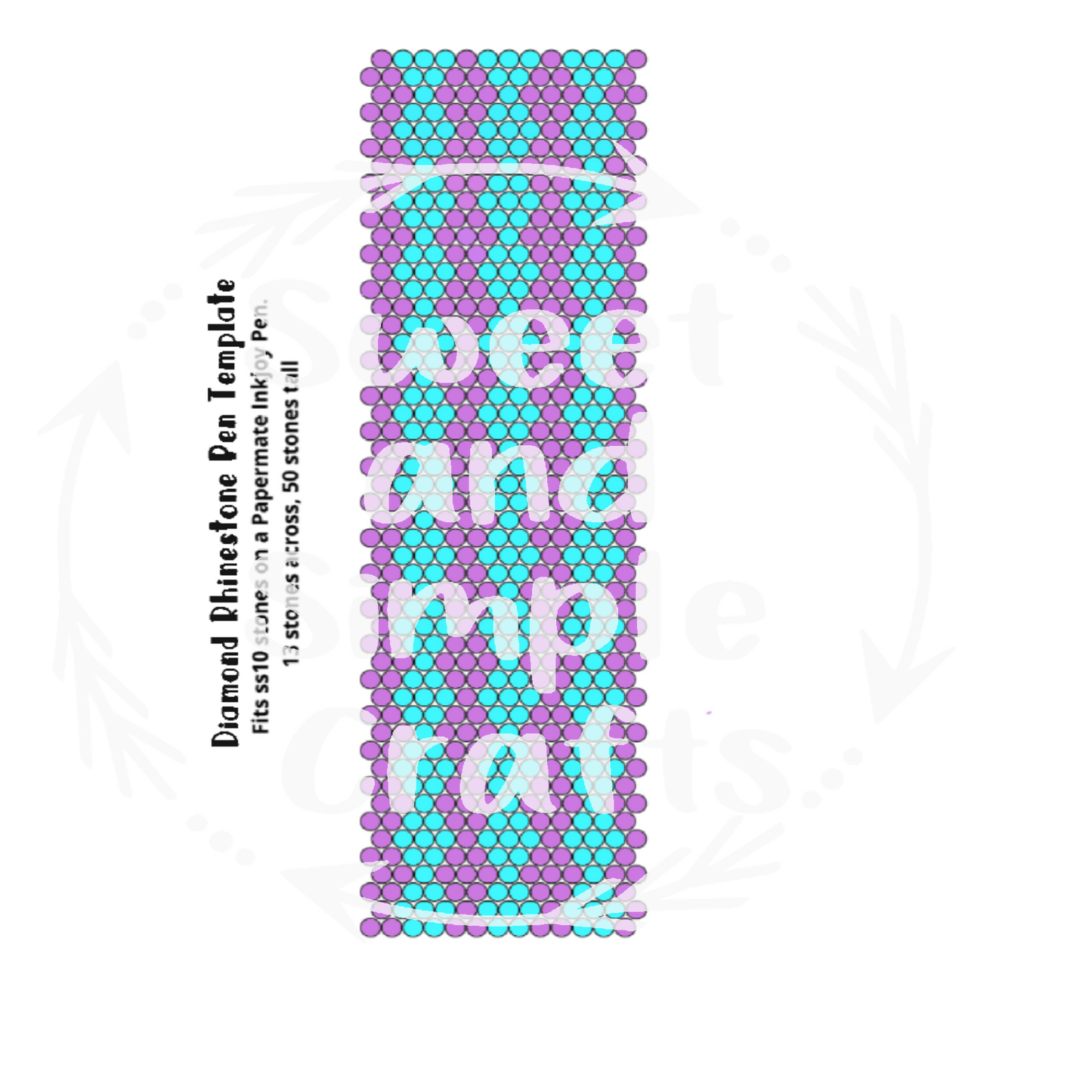 Diamond Rhinestone Pen Template ss10