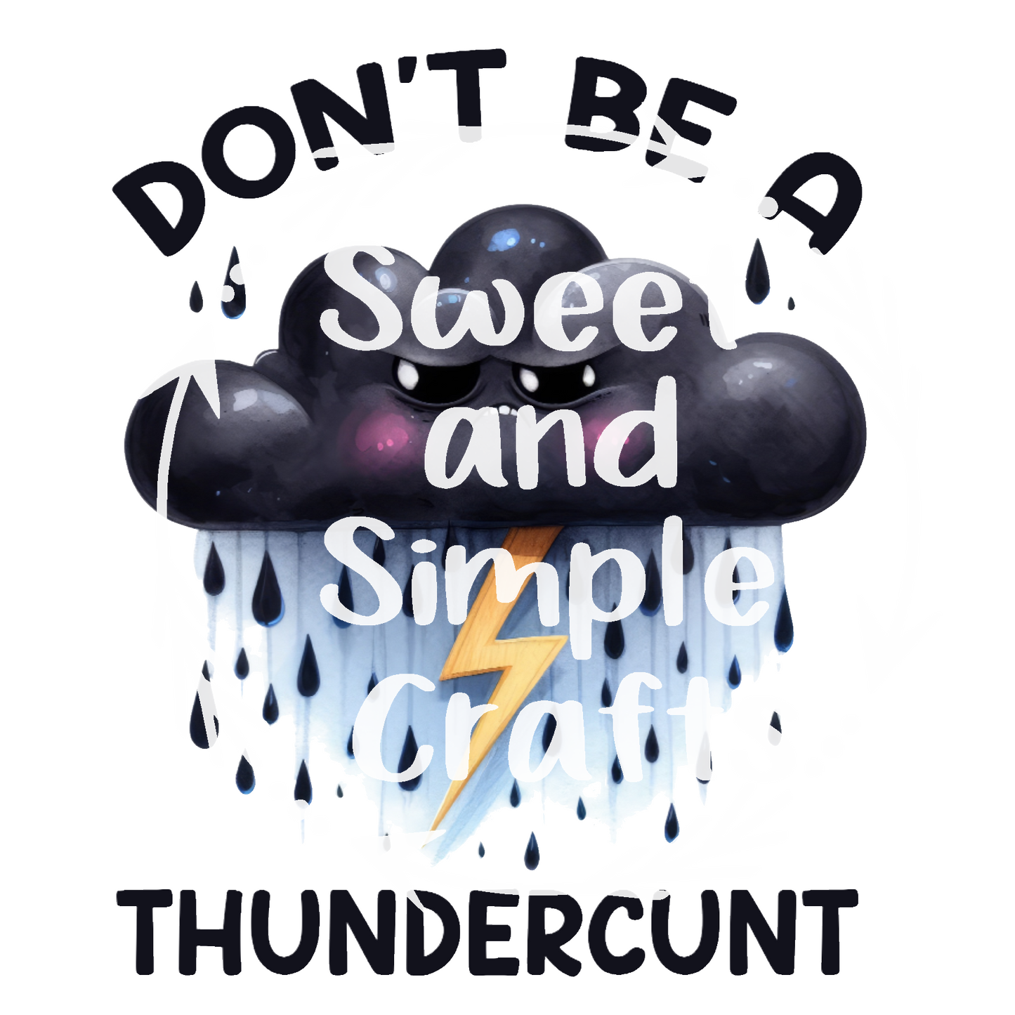 Don't be a Thundercunt Adult Language T-shirt