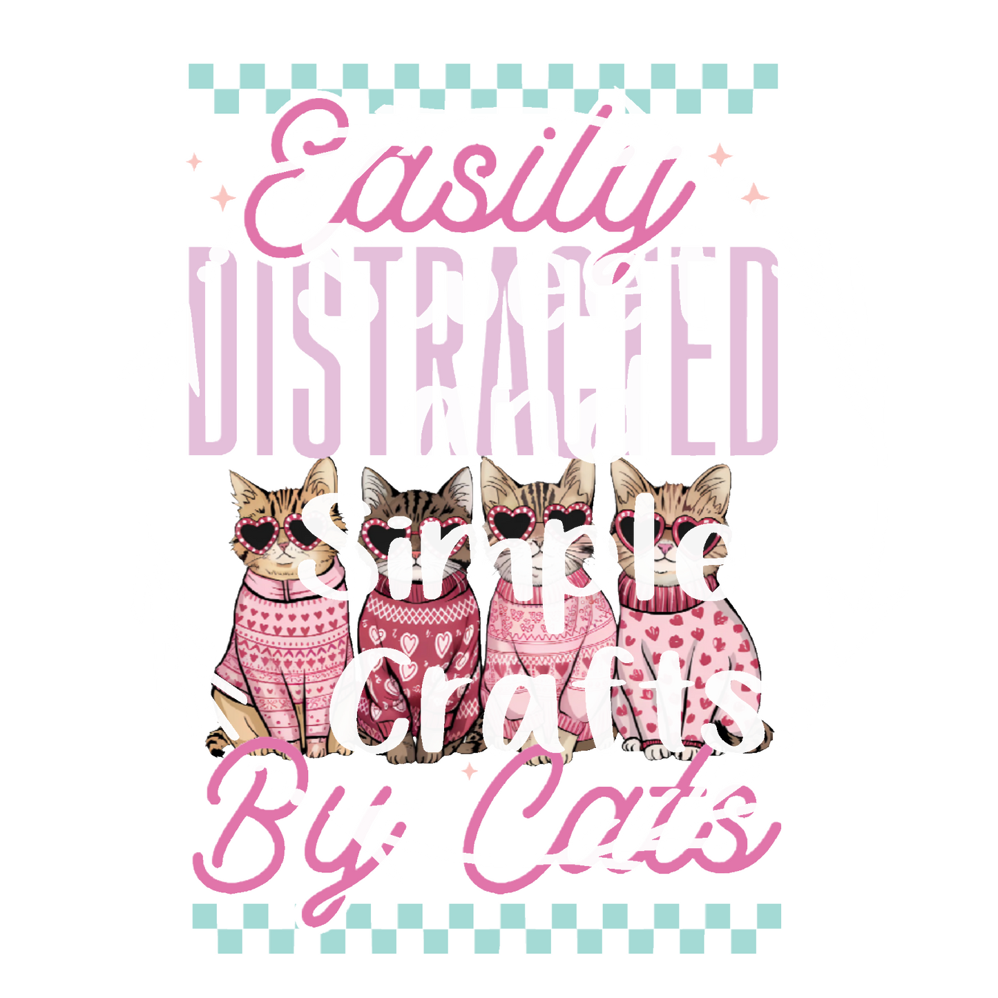 Easily distracted by cats T-shirt