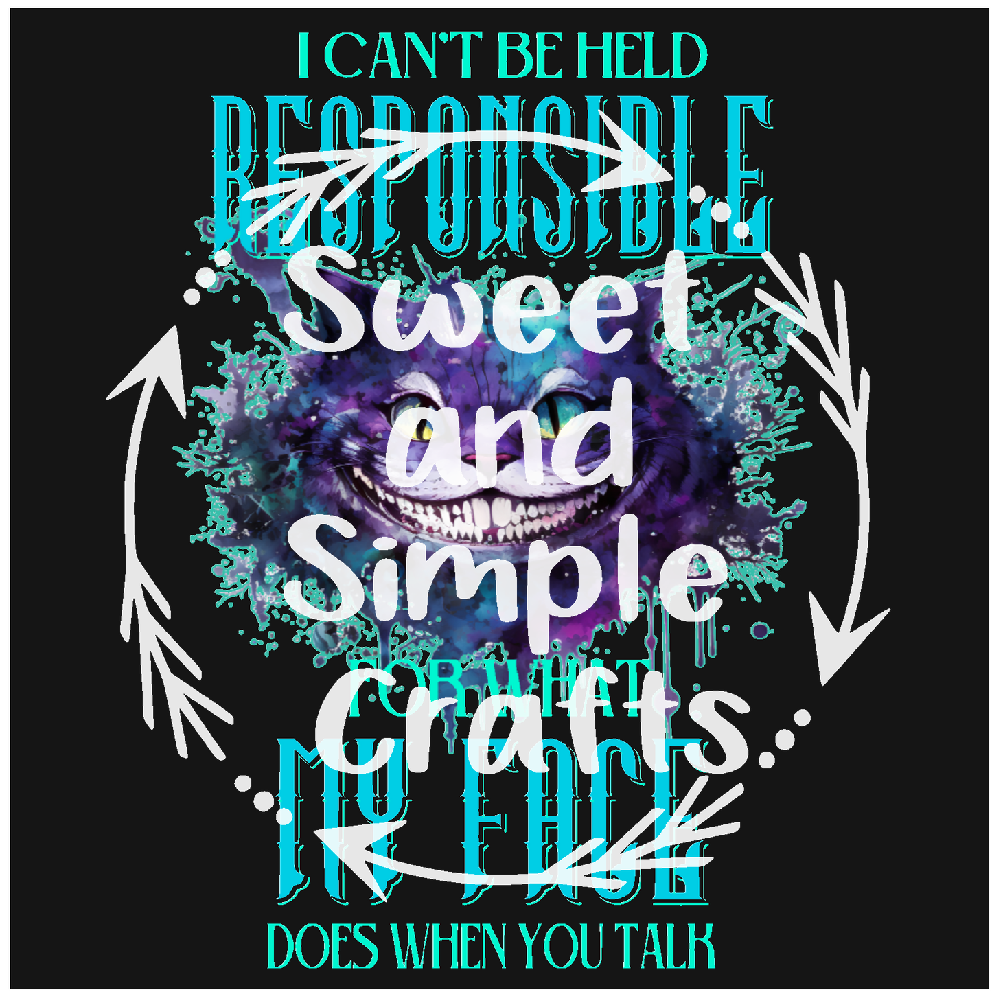 I cant be held responsible for what my face does when you talk Adult Language Tshirt