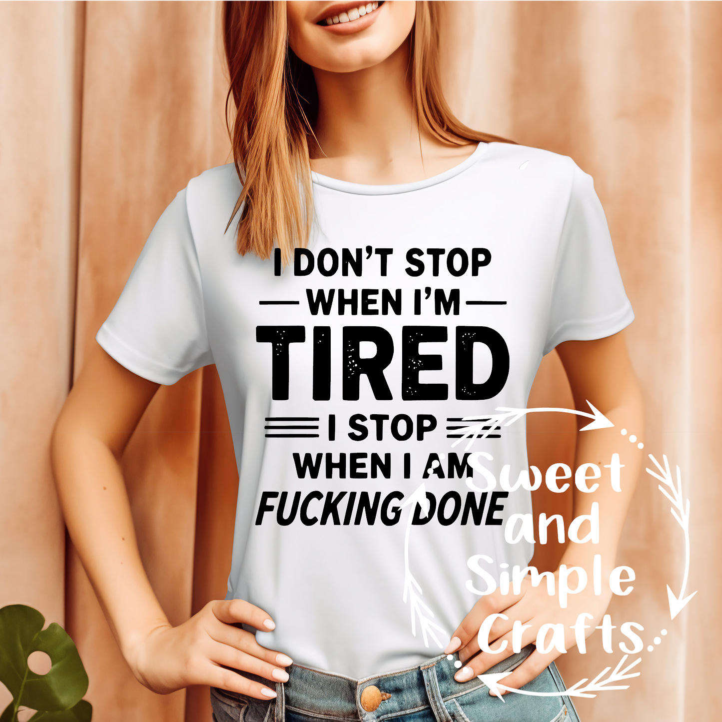 I dont stop when Im tired Adult Language T-shirt