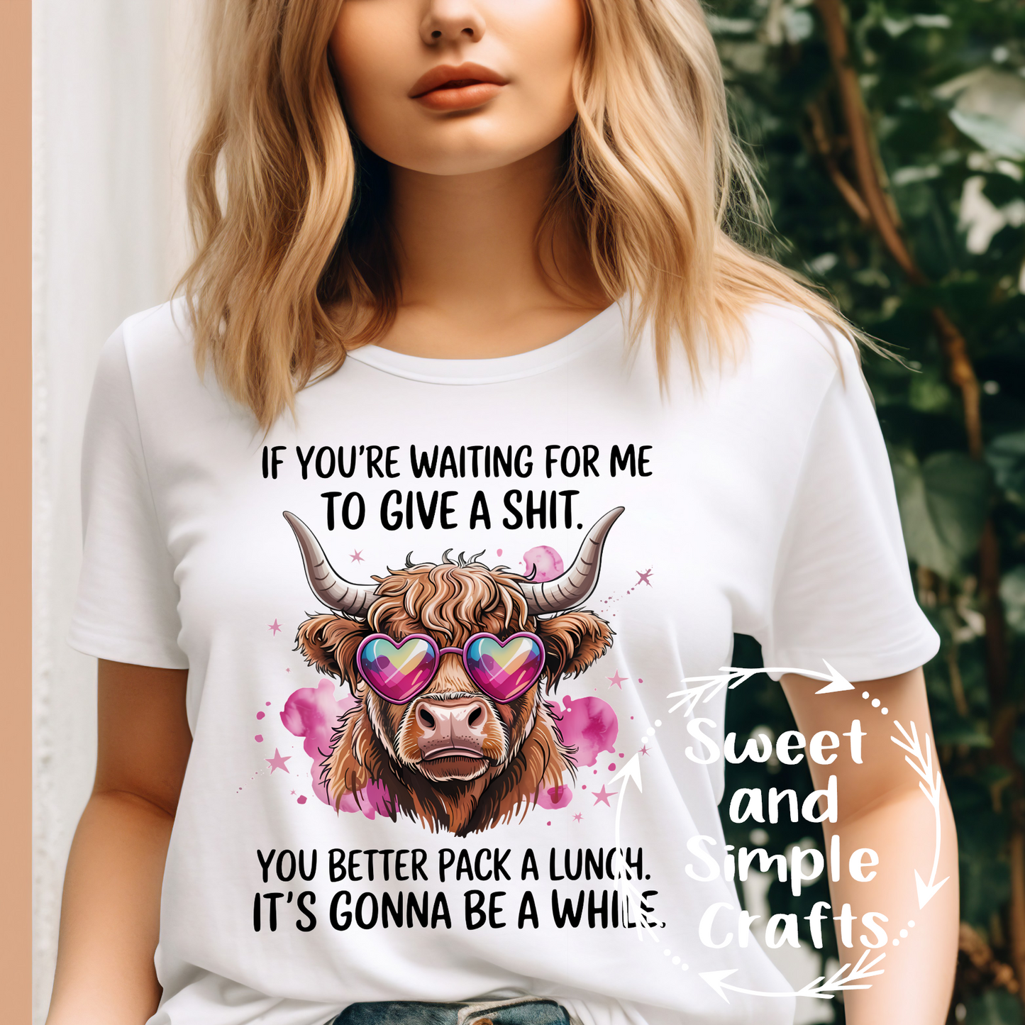If your wanting me to give a sh#t (cow) Adult Language T-shirt
