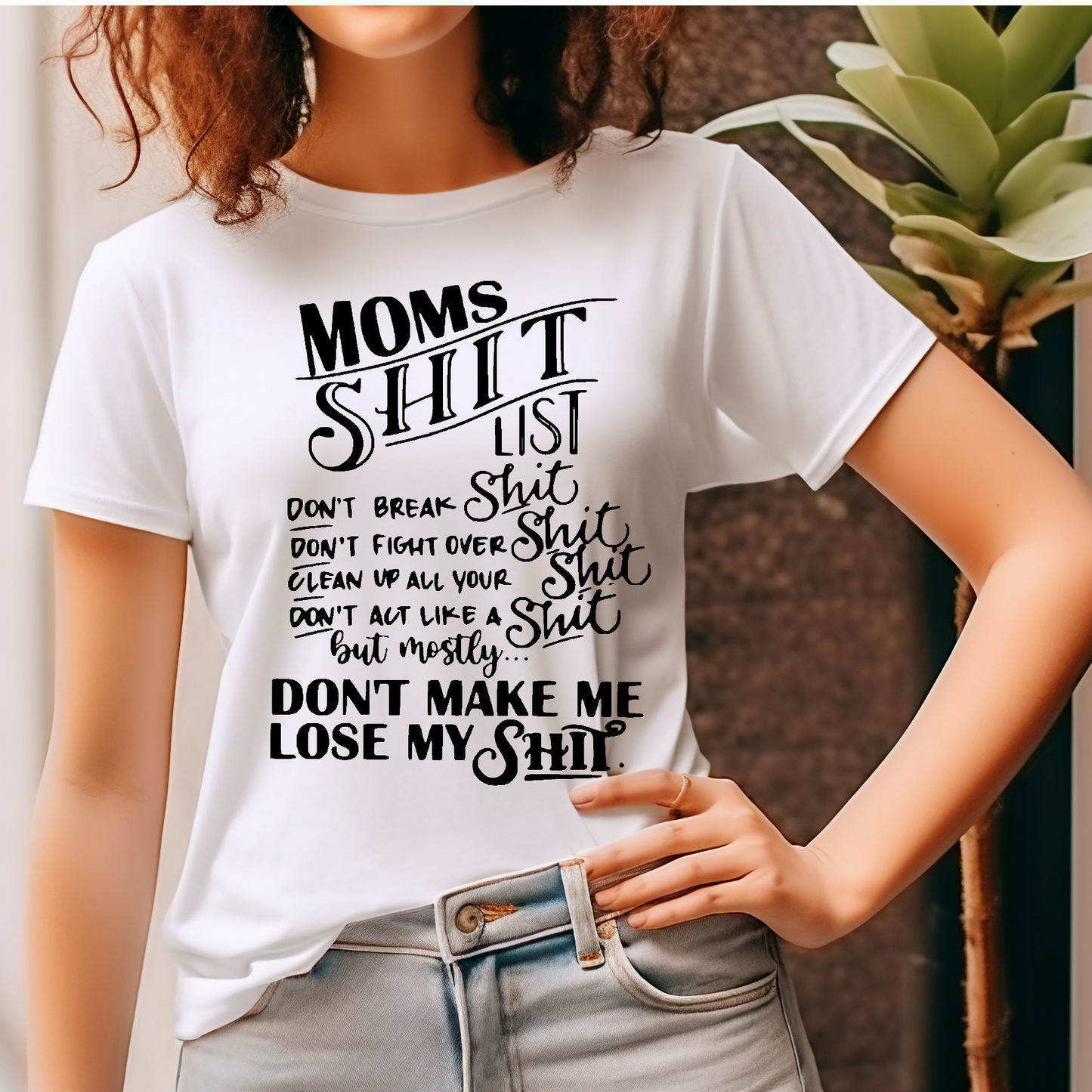 Moms sh*t list DTF Transfer