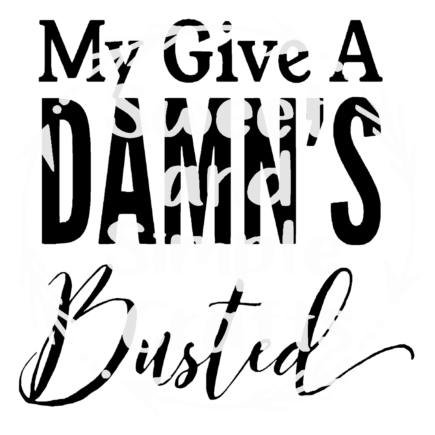 My give a Damn is busted Adult Language T-shirt