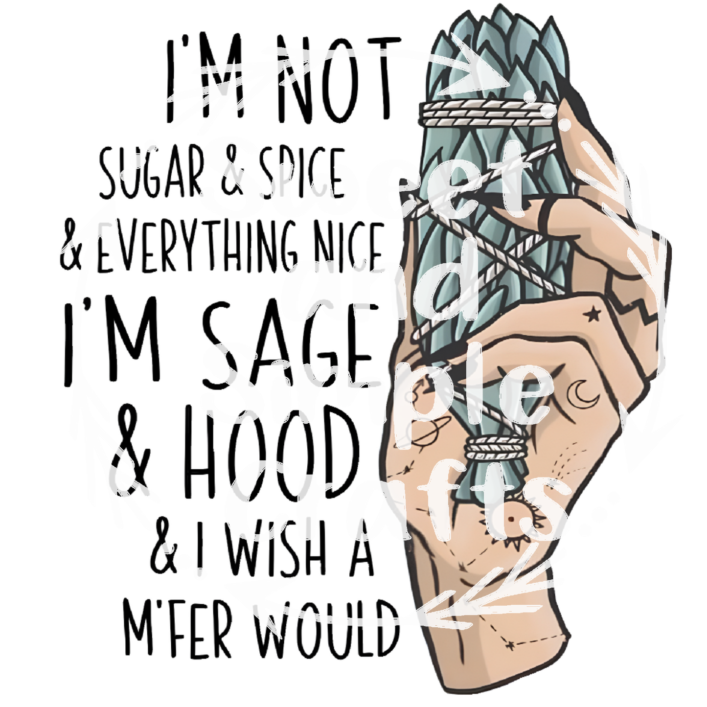 I'm not sugar and spice Adult Language T-shirt