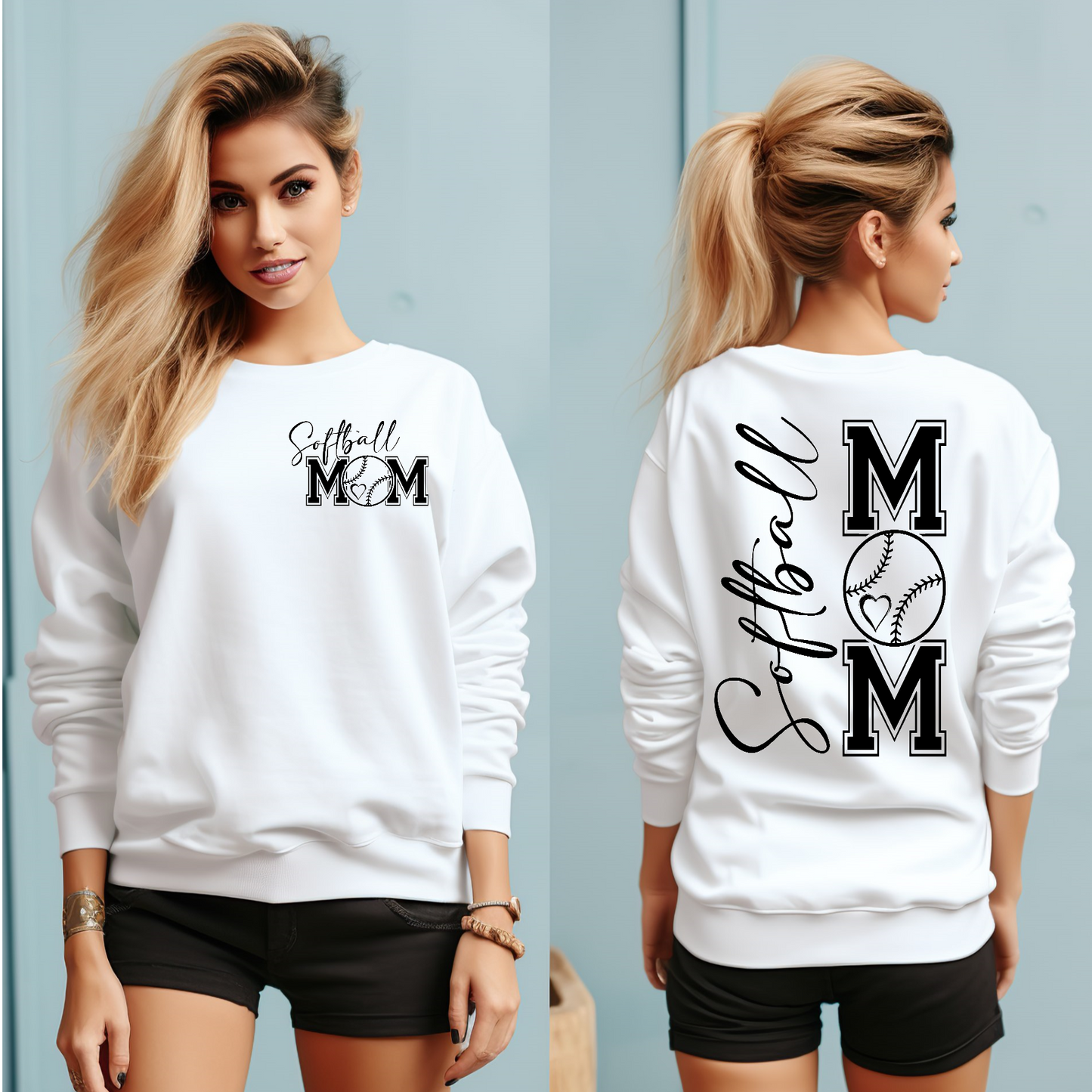 Softball Mom Front and back