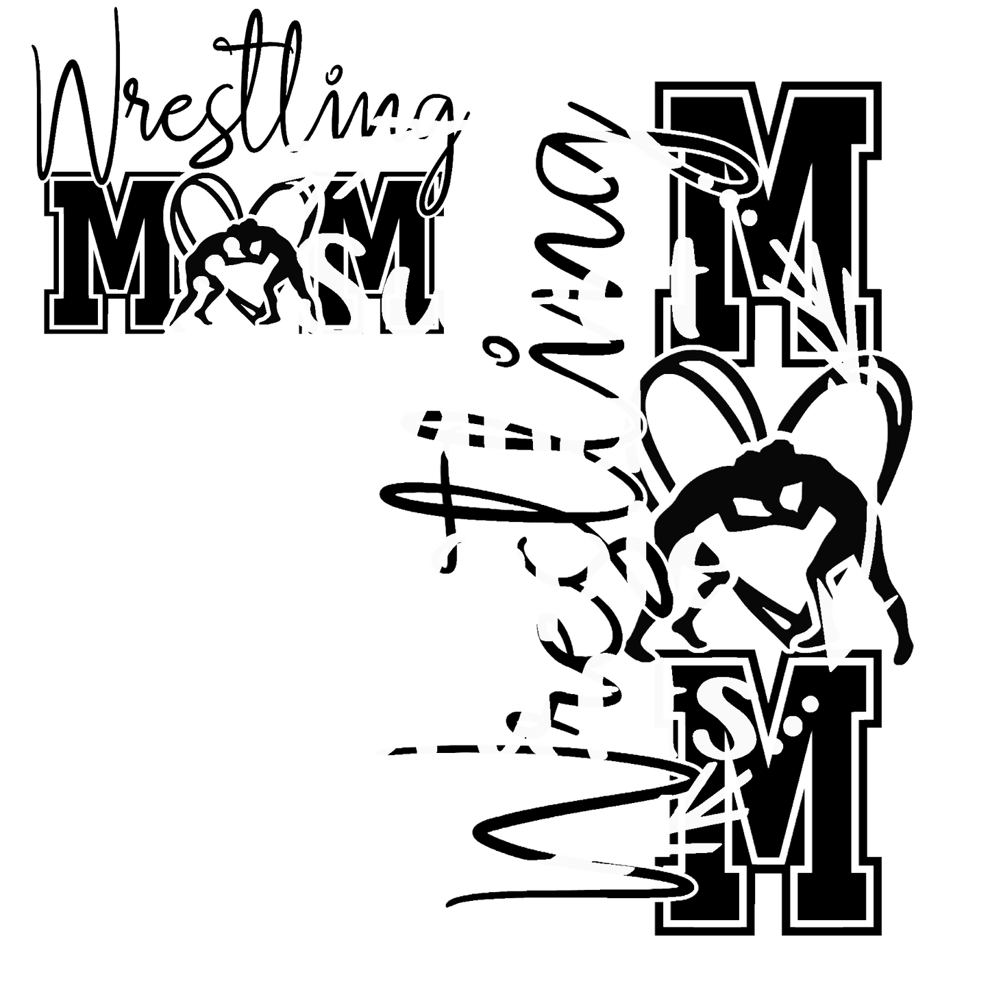 Wrestling Mom Sweatshirt Front and back