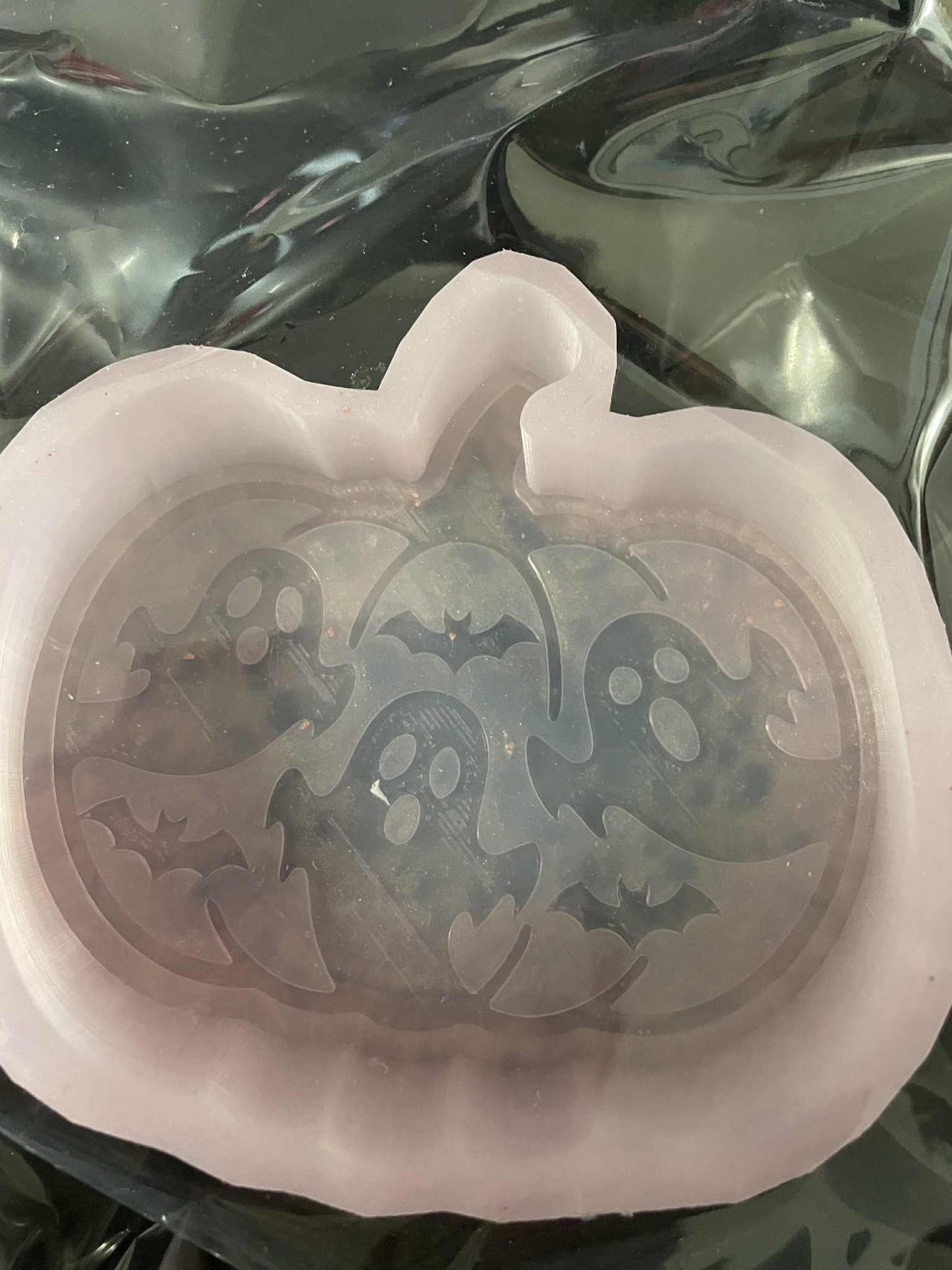 Pumpkin with ghost car freshie mold