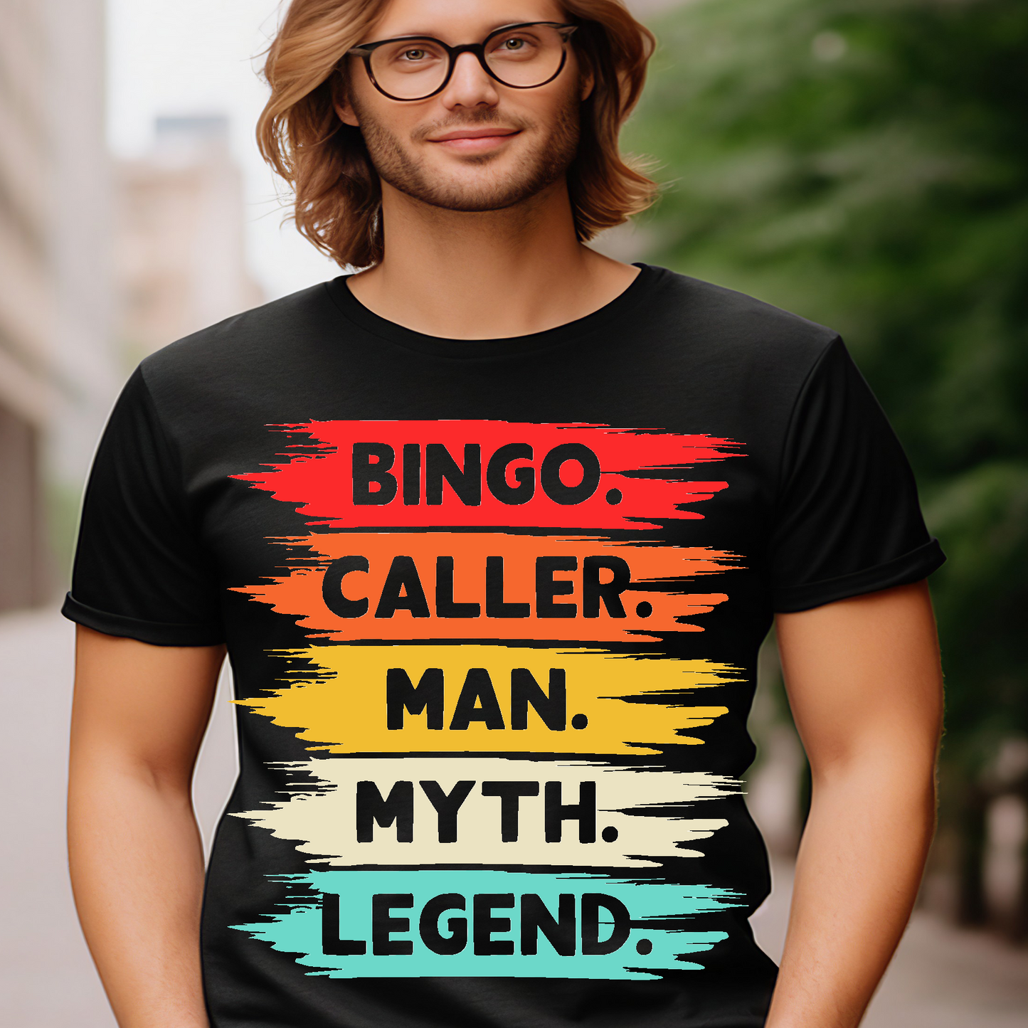Bingo Caller Man Myth Legend T-shirt