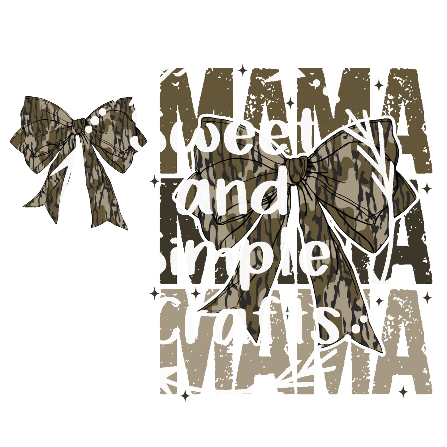 Camo Mama Sweatshirt Front and back