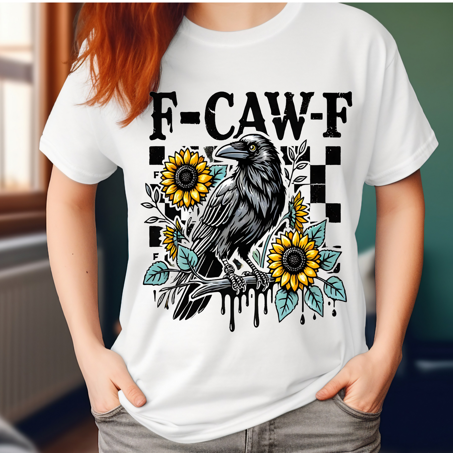 fcawf checkered Adult Language T-shirt