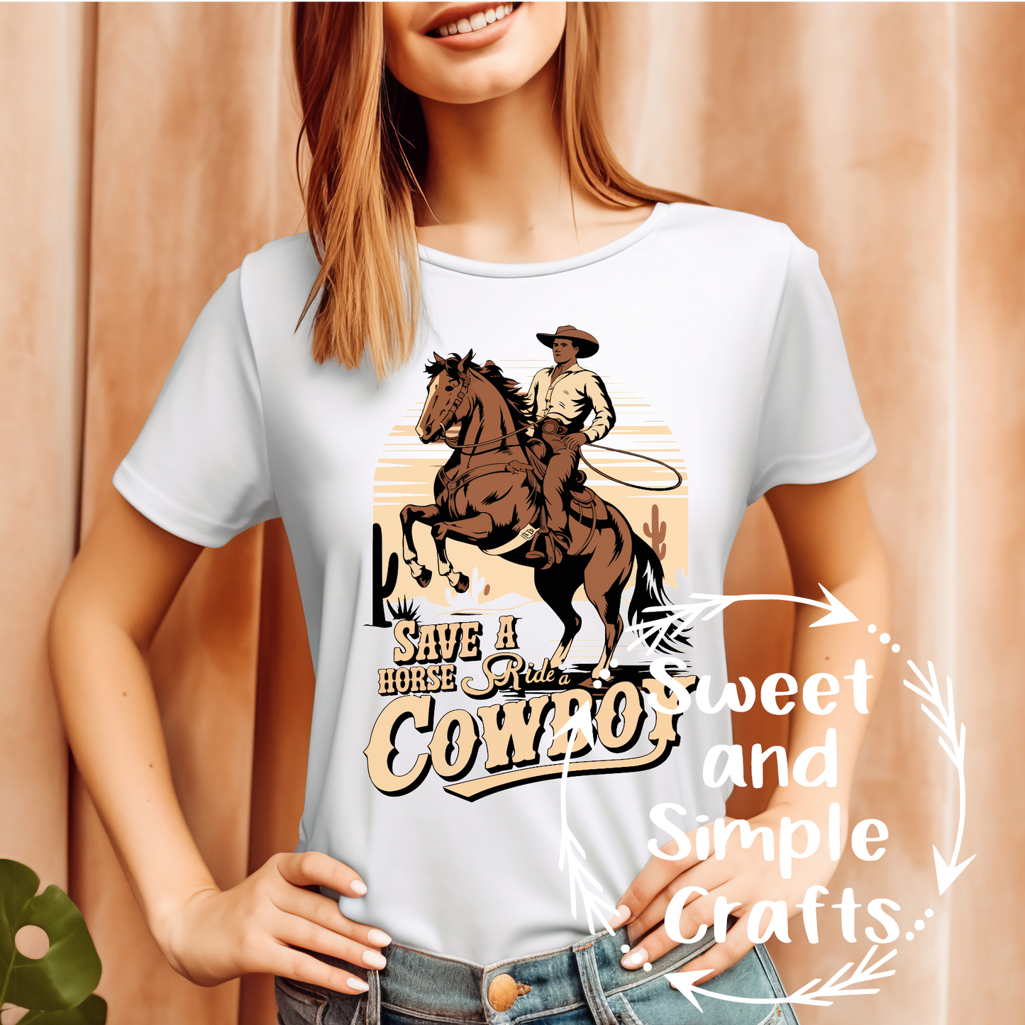 Save a horse ride a cowboy T-shirt