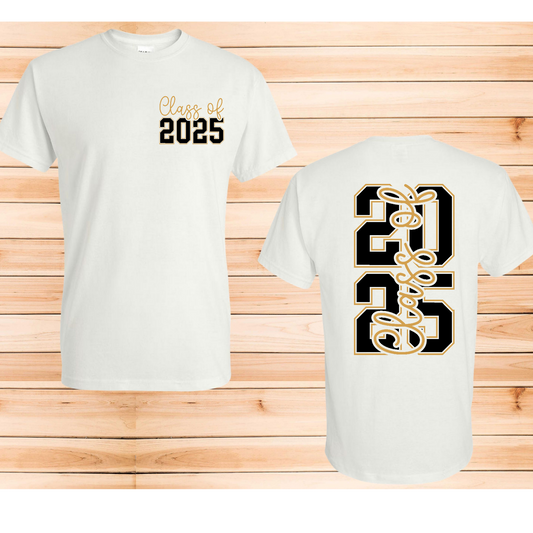 Class of 2025 Front and back Graduation T-shirt