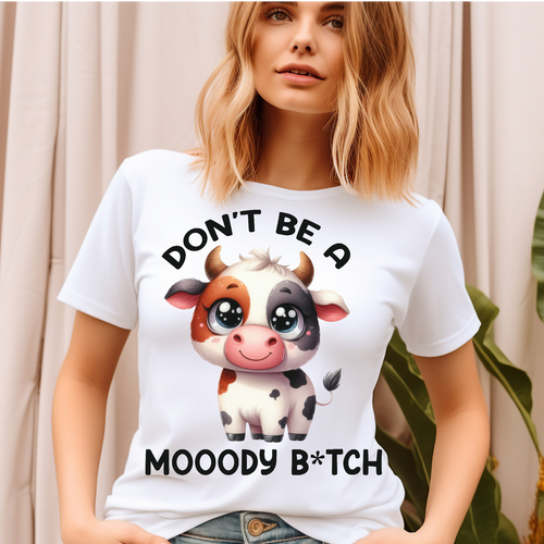 Don't be a Mooody Bitch Adult Language T-shirt