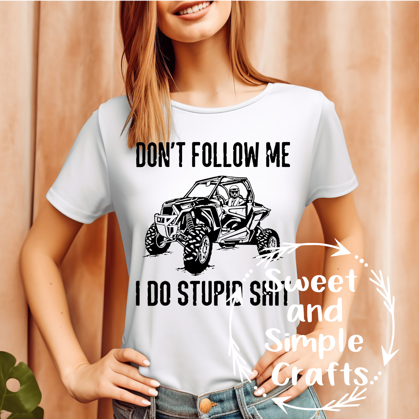 Don't follow me I do stupid sh!t Adult Language T-shirt