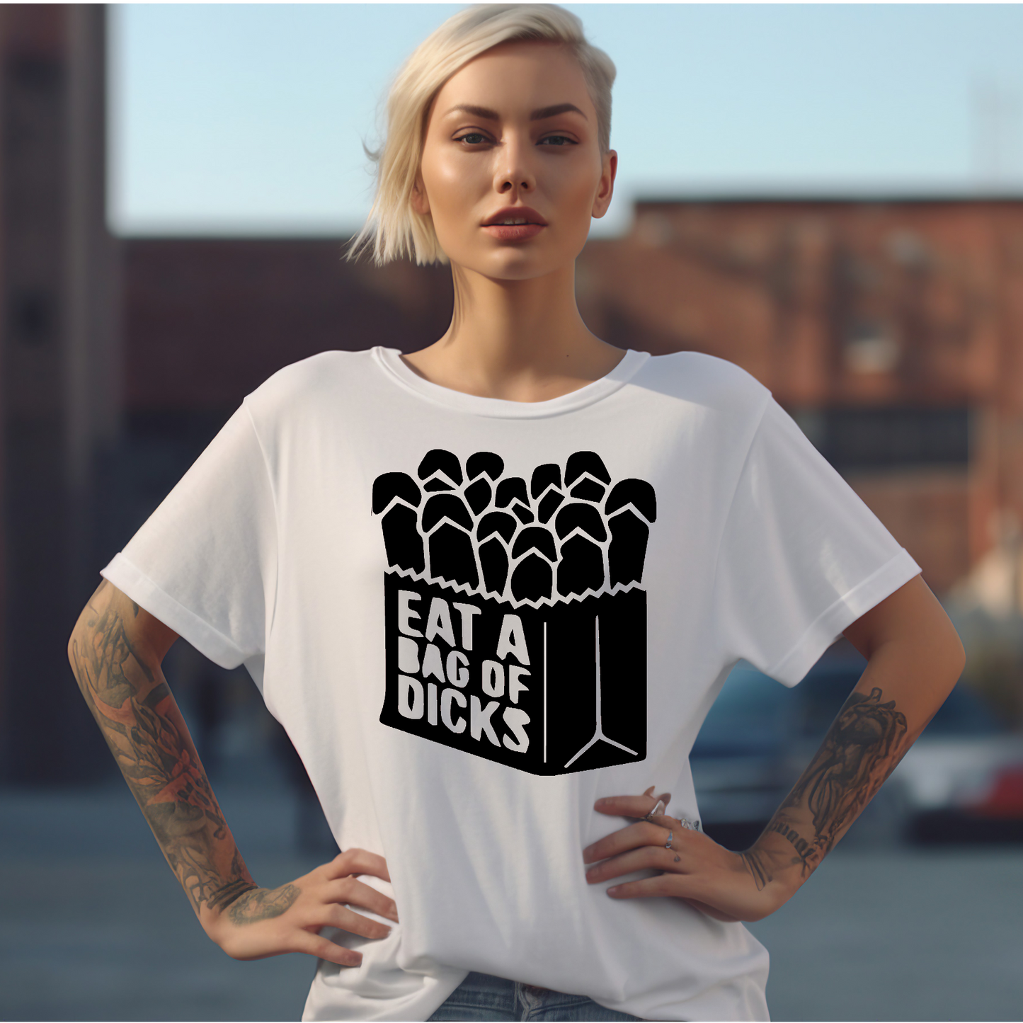 Eat a bag of dicks Adult Language T-shirt