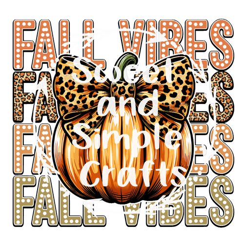 Fall Vibes Pumpkin DTF Transfer