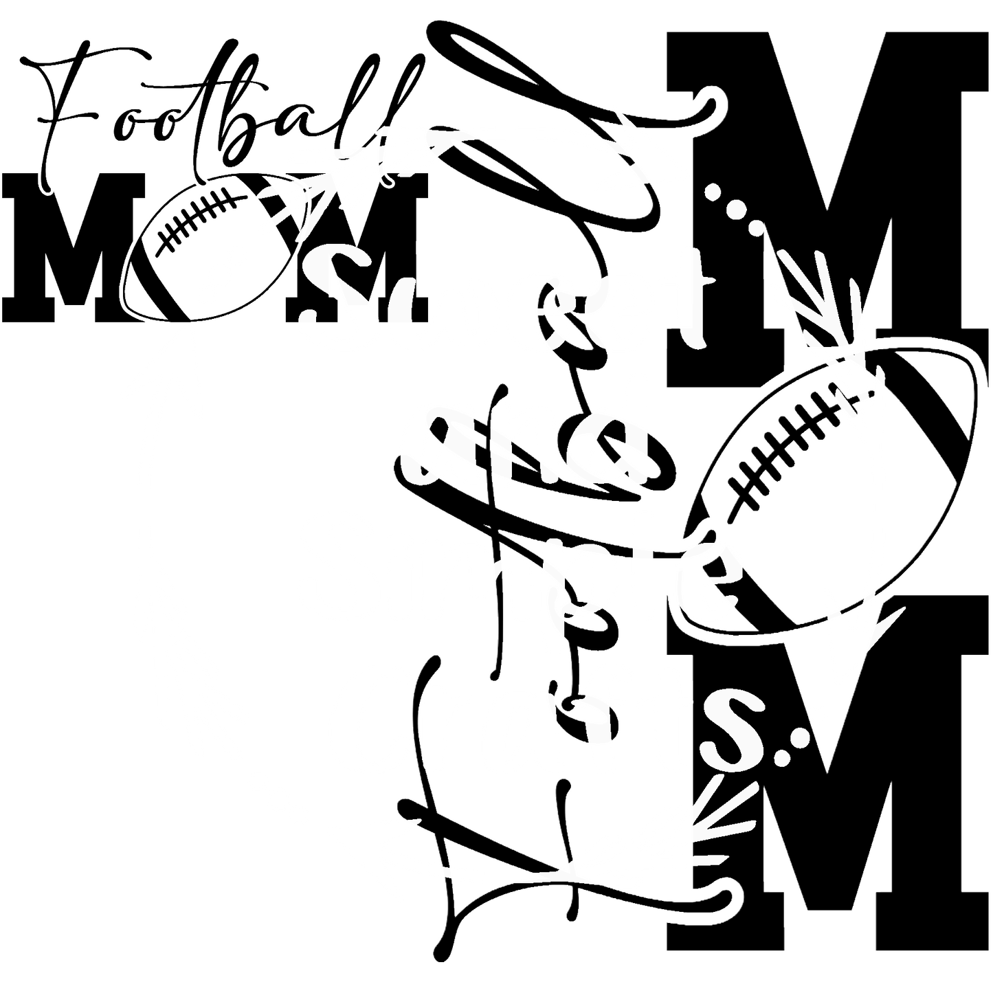 Football Mom Sweatshirt Front and back