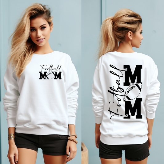 Football Mom Sweatshirt Front and back