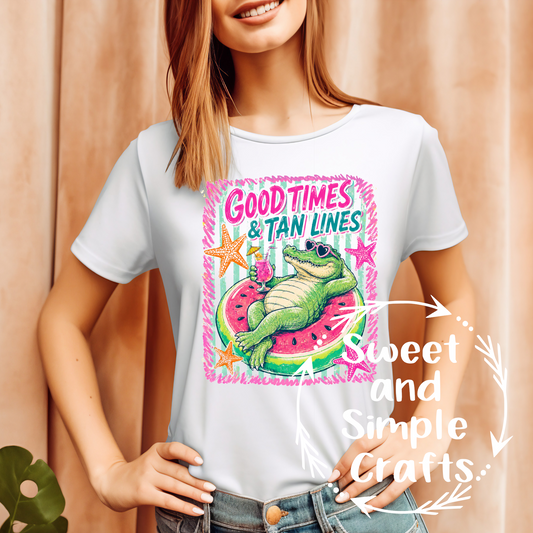Good time and tan lines T-shirt
