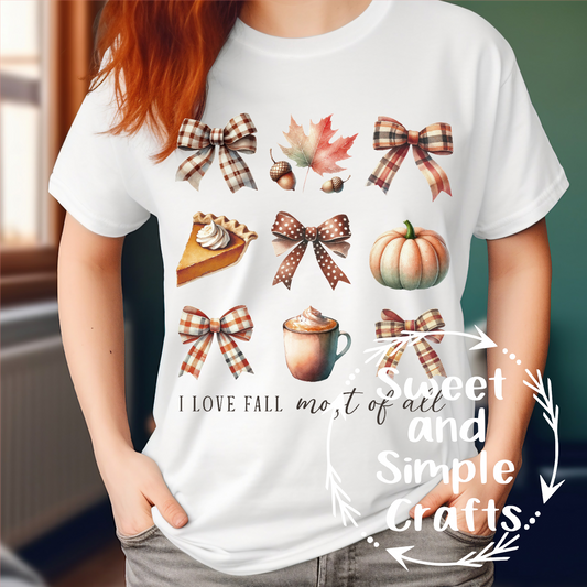 I love fall most of all T-shirt