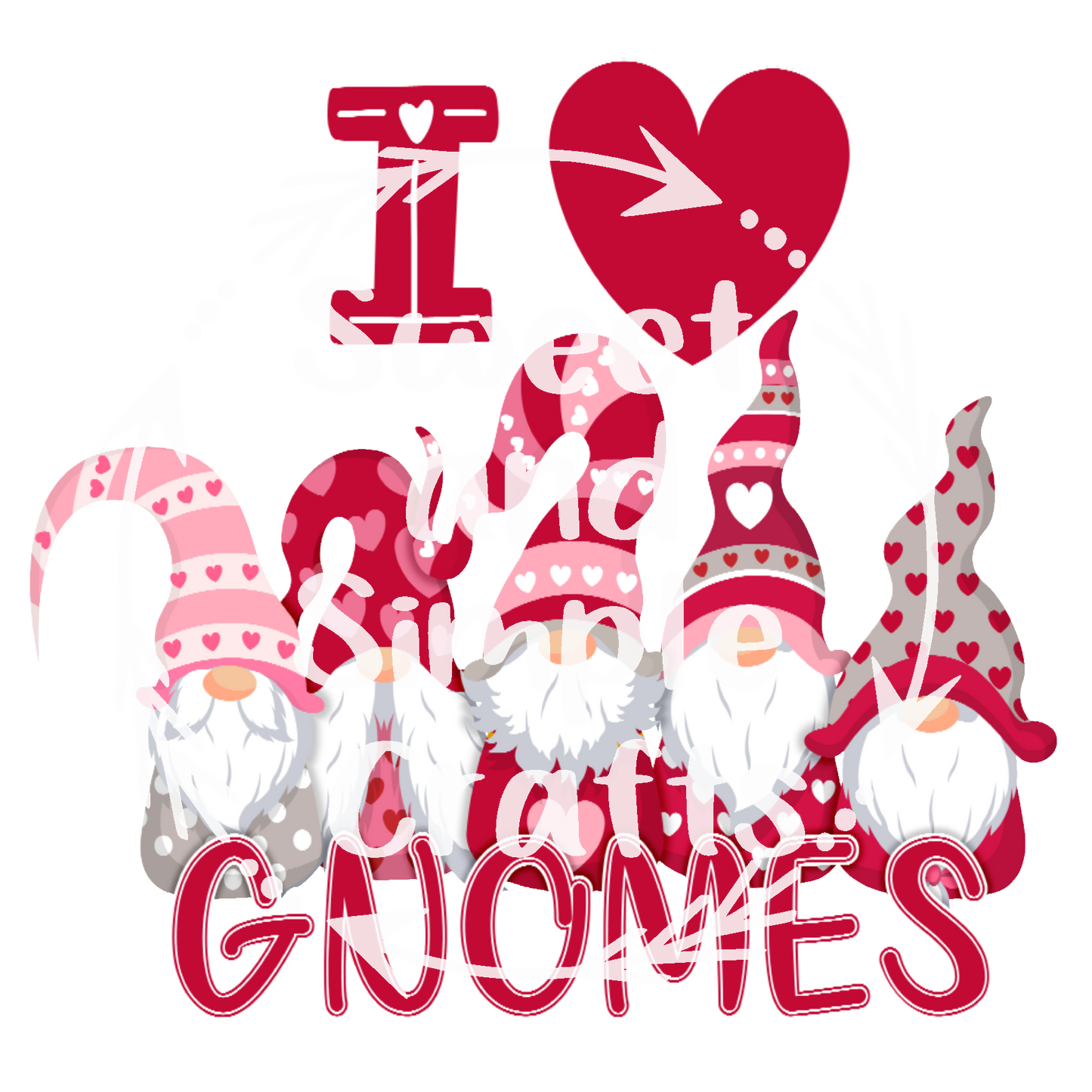 I love gnomes valentines T-shirt