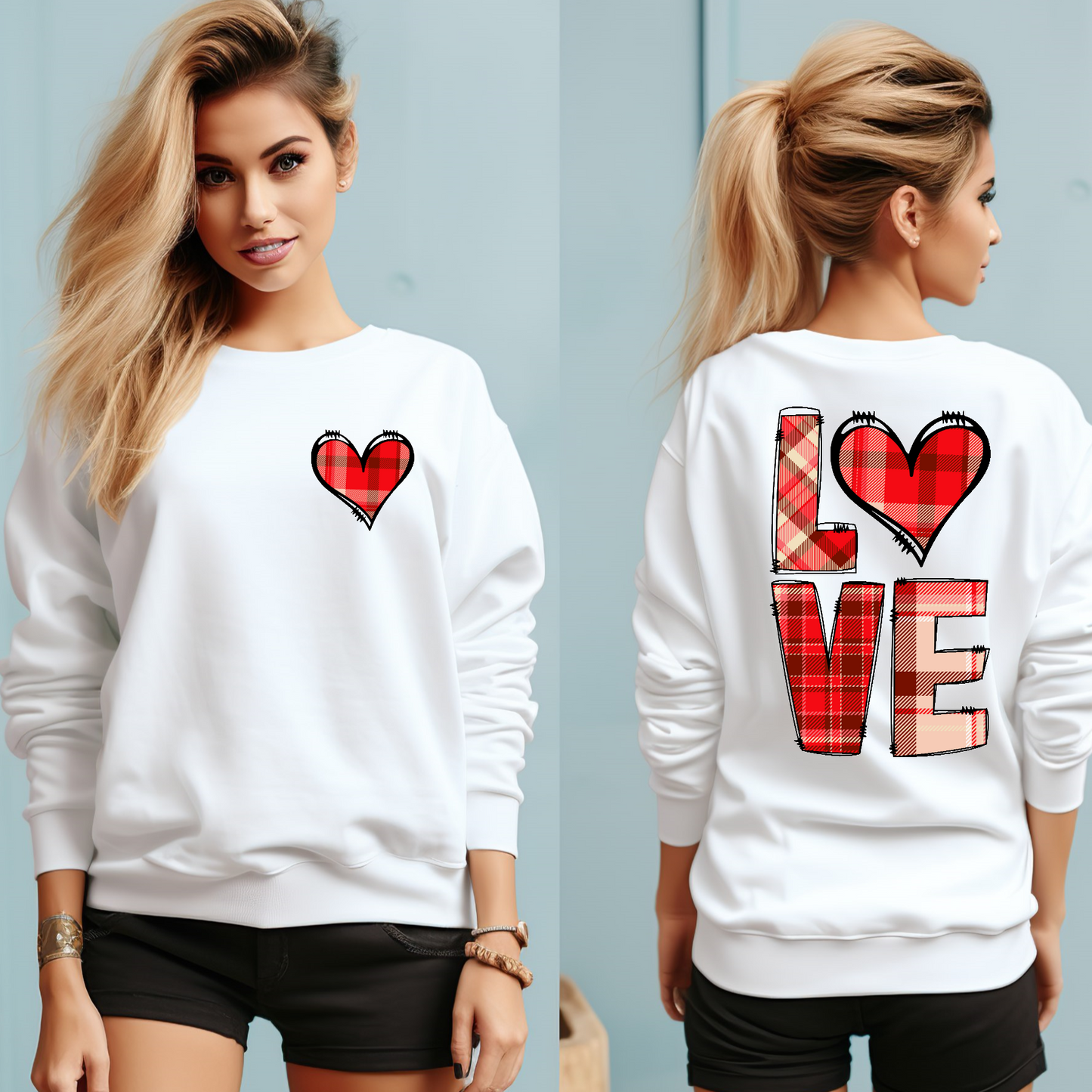 Love Sweatshirt Front and back