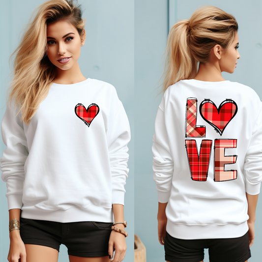 Love Sweatshirt Front and back