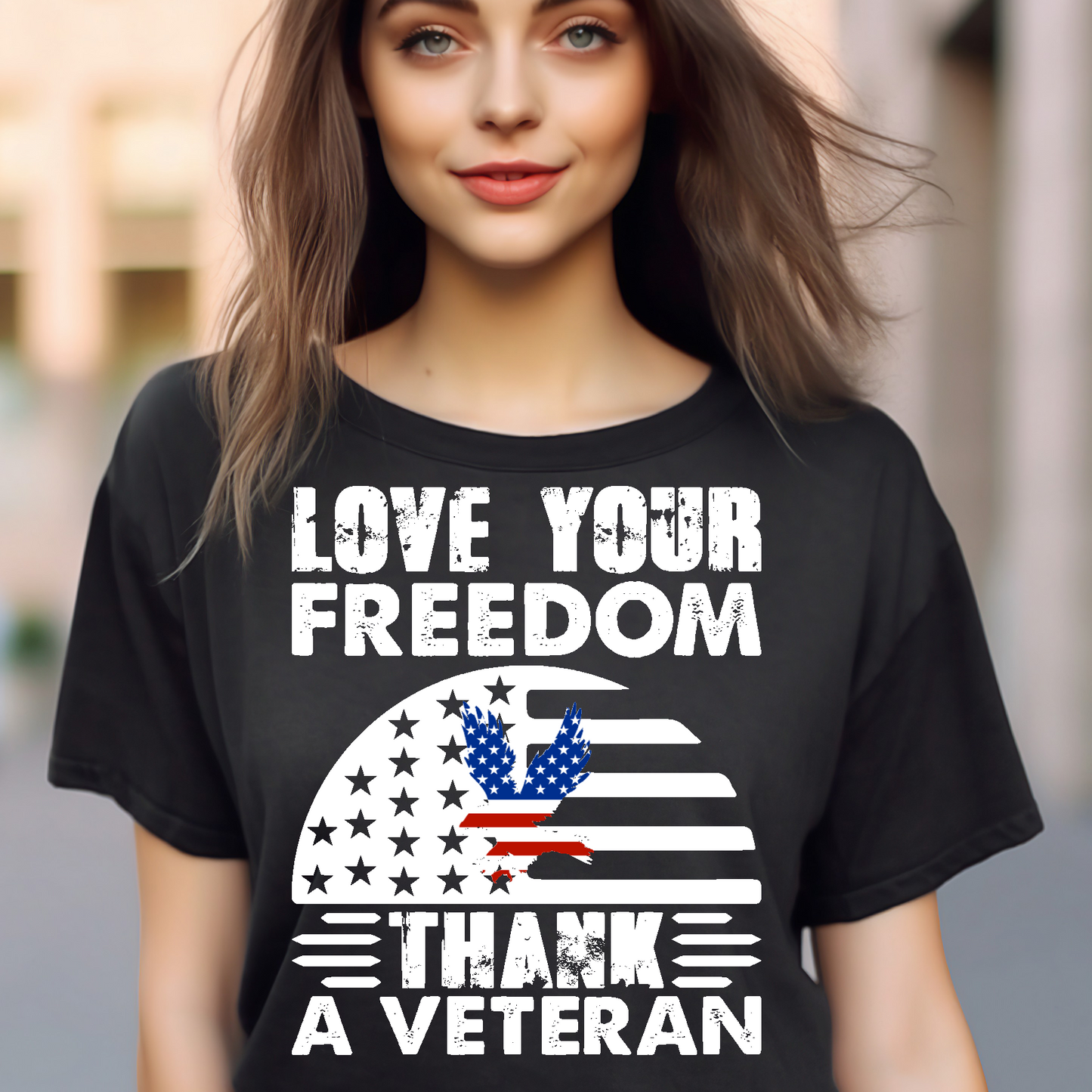 Love your freedom Thank a Veteran T-shirt