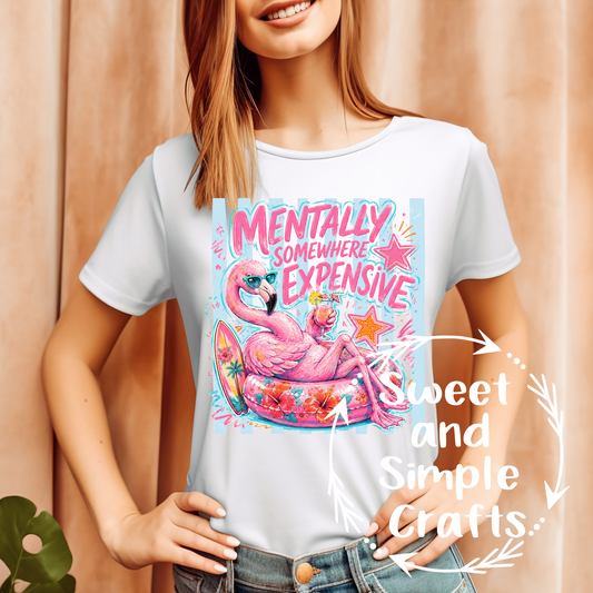 Mentally somewhere expensive T-shirt