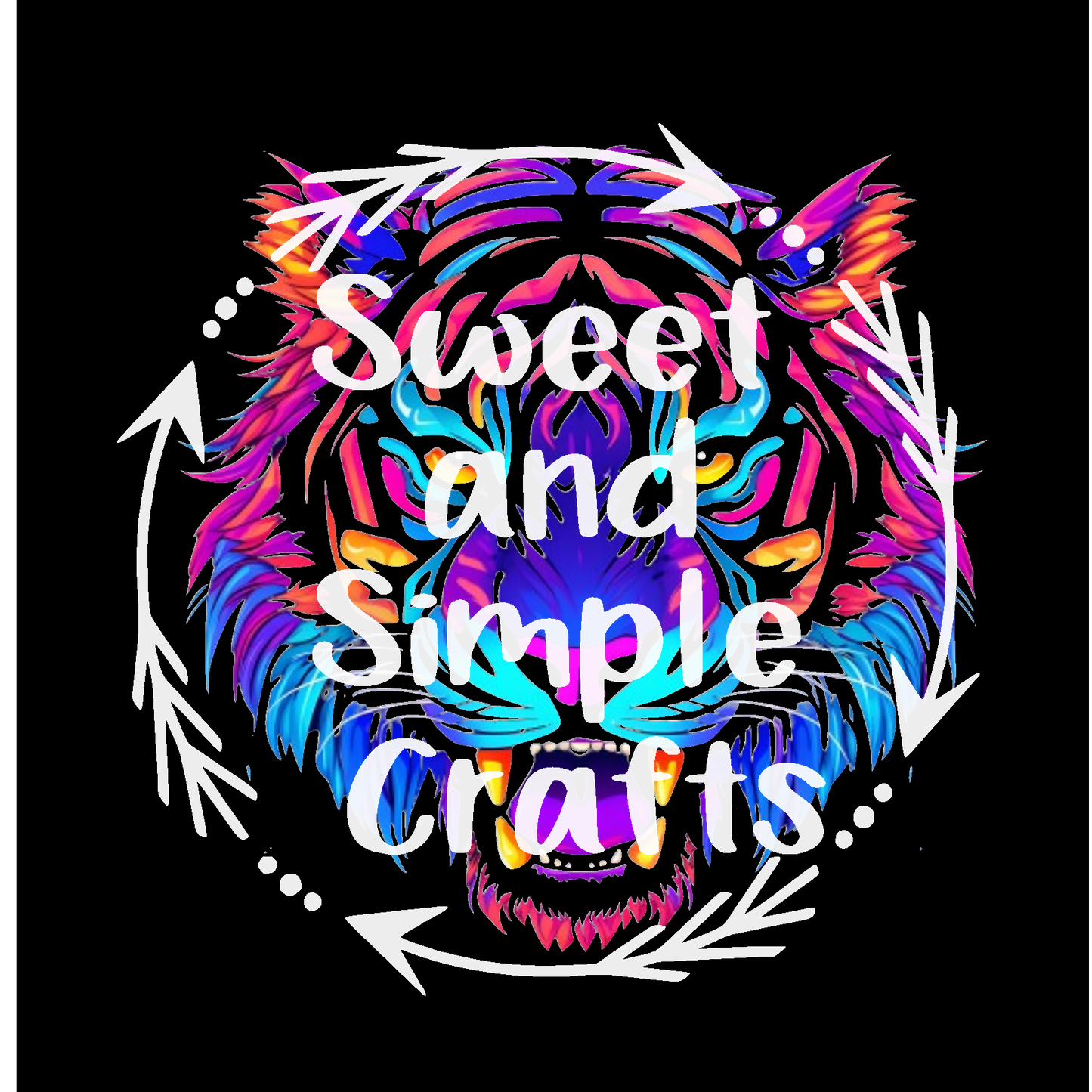 Neon Tiger Head T-shirt