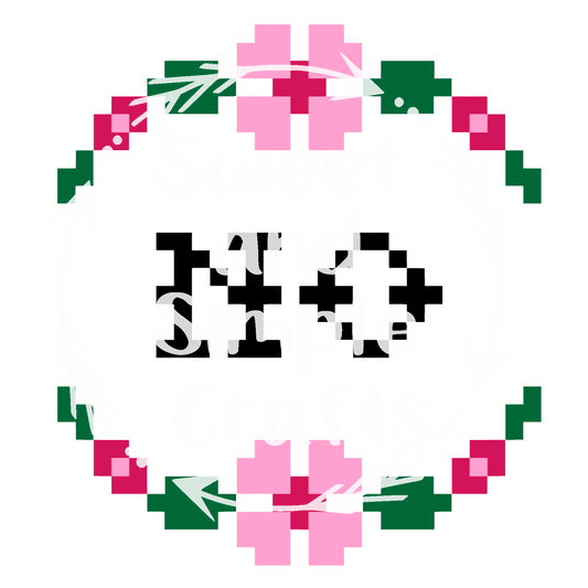 No faux cross stitch DTF Transfer