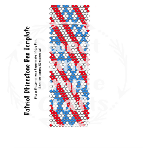 Patriot Rhinestone Pen Template ss10