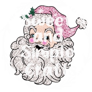 Pink Sequin (Faux) Santa T-shirt