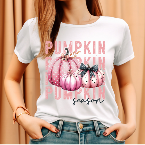 Pumpkin Season Pink T-shirt