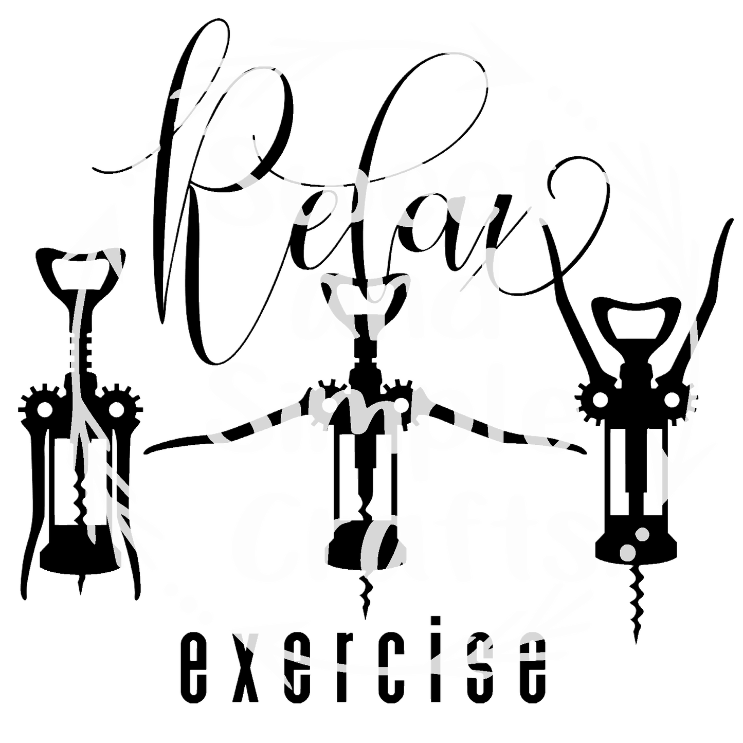 Relax exercise wine DTF Transfer