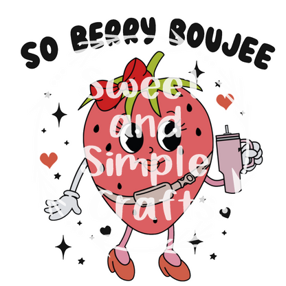 So berry bougie pink strawberry T-shirt