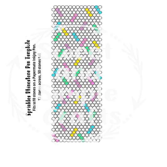 Sprinkles Rhinestone Pen Template ss10