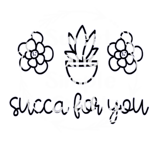 Succa for you outline in light purple DTF Transfer