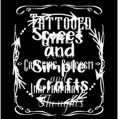 Tattooed girls run on caffeine and inappropriate thoughts Adult Language T-shirt