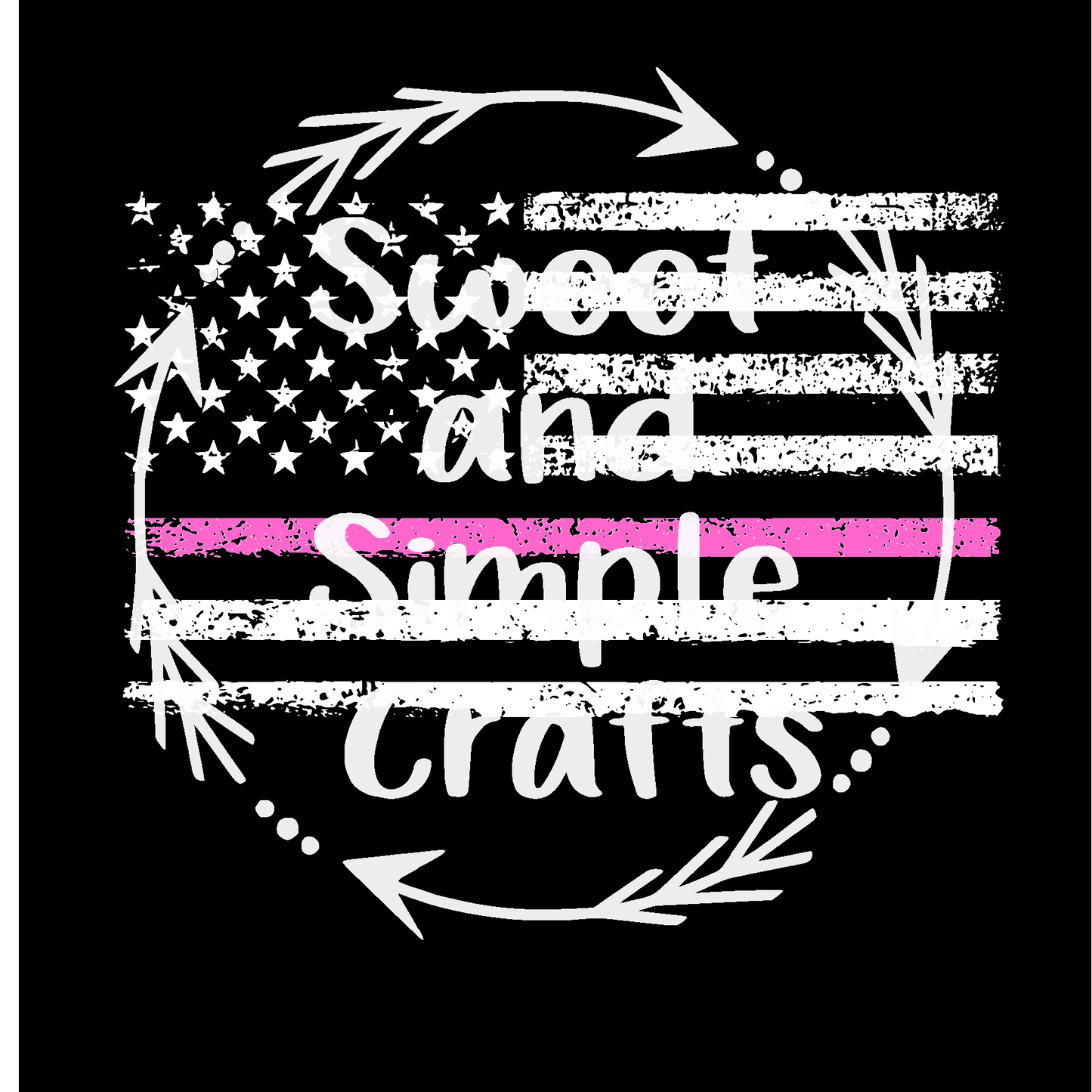 Pink and white Flag (Breast Cancer) T-shirt