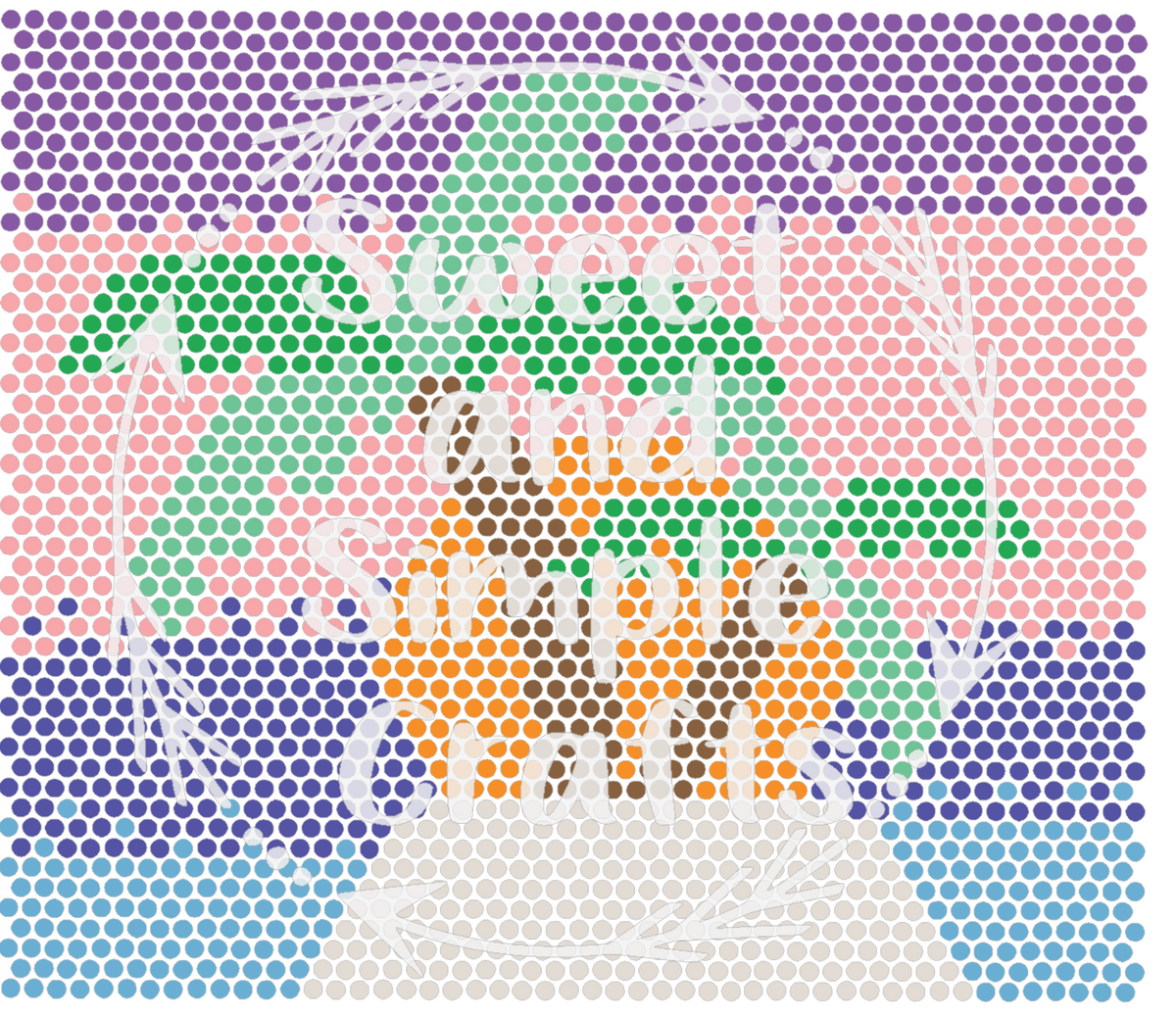 Island Sunset ss20 Rhinestone Template – Sweet and Simple Crafts