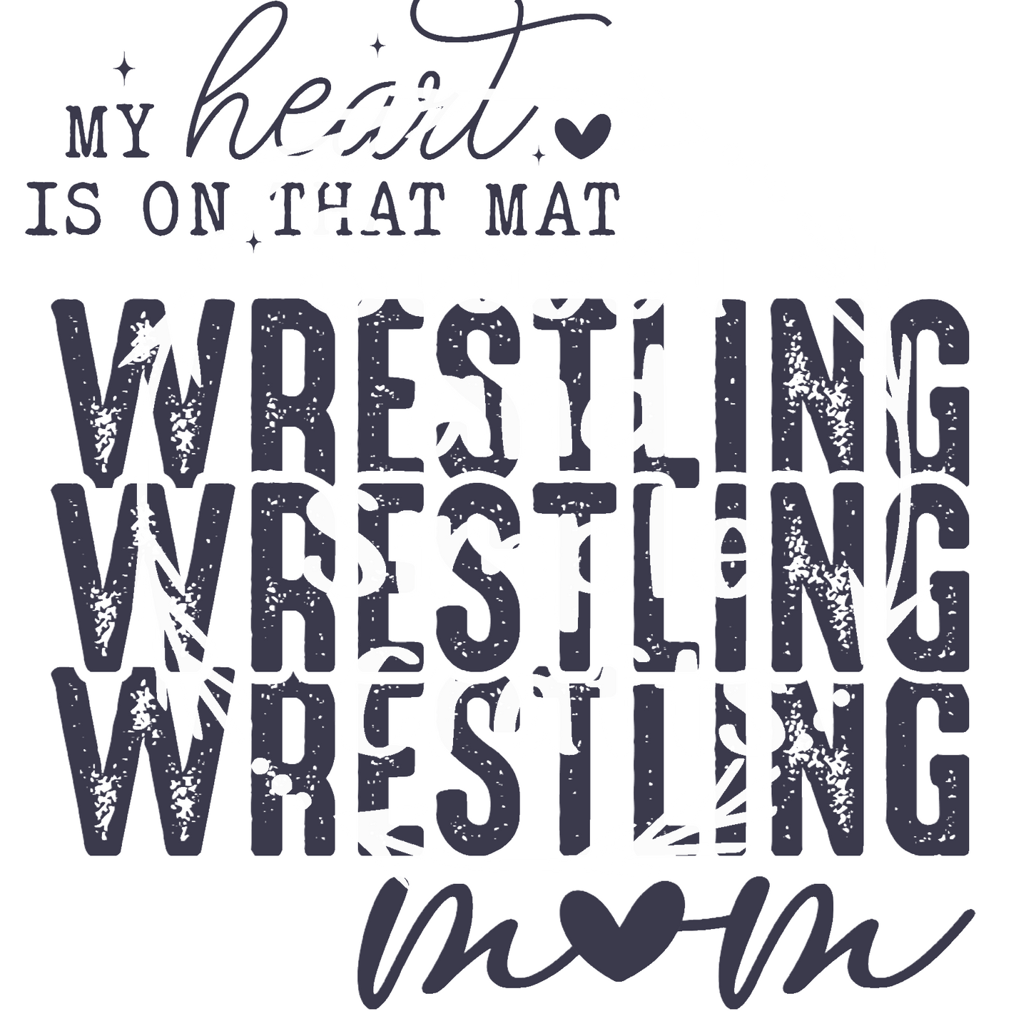 Wrestling Mom Sweatshirt Front and sleeve