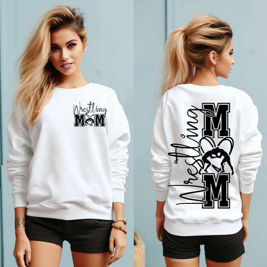Wrestling Mom Sweatshirt Front and back