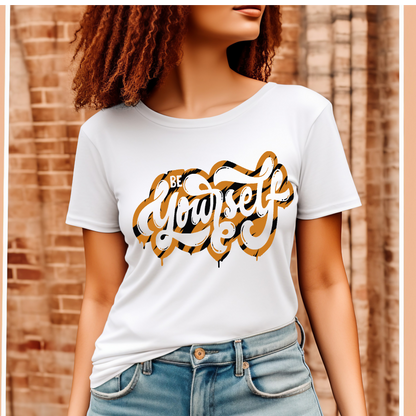 Be yourself (tiger print) T-shirt