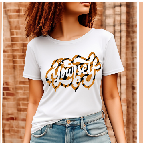 Be yourself (tiger print) T-shirt